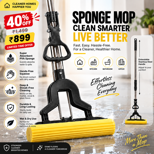 SPONGE MOP - clean smarter live better.