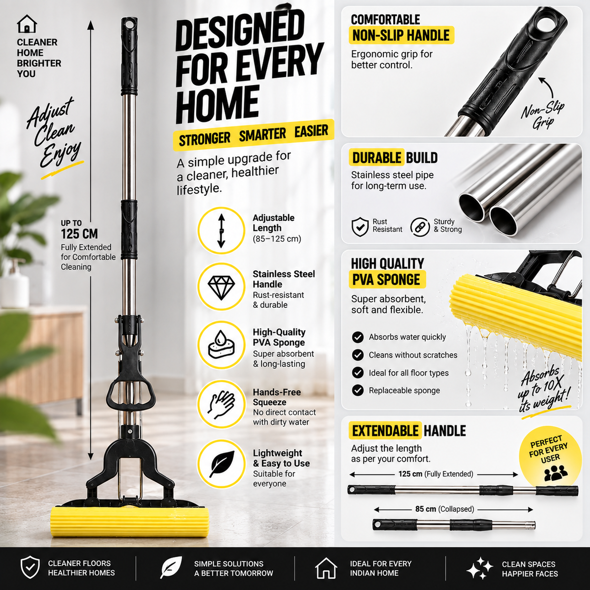 SPONGE MOP - clean smarter live better.