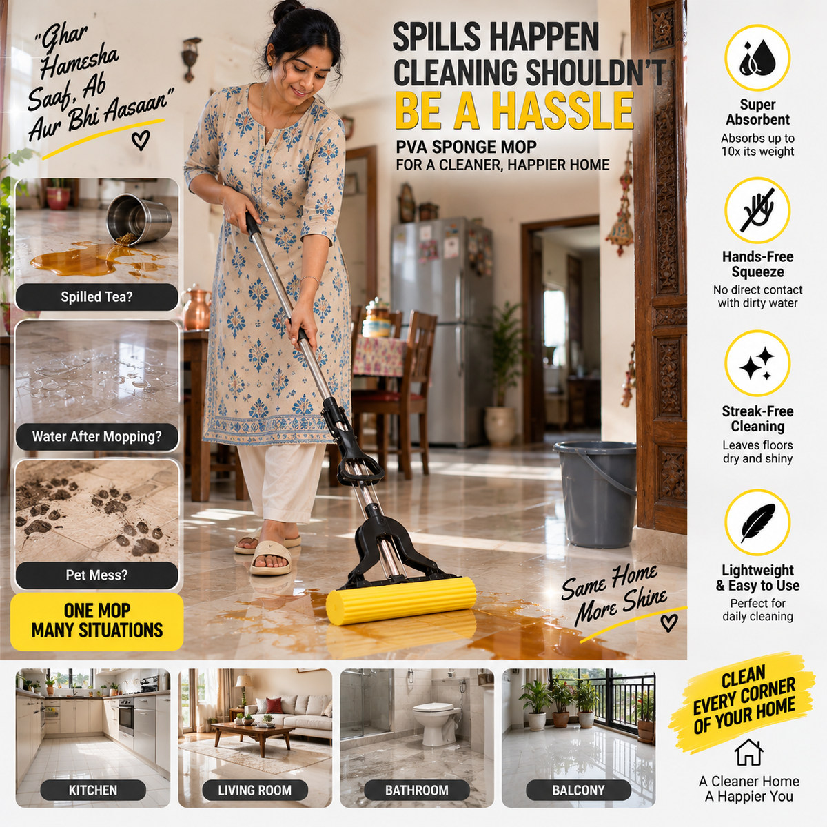 SPONGE MOP - clean smarter live better.